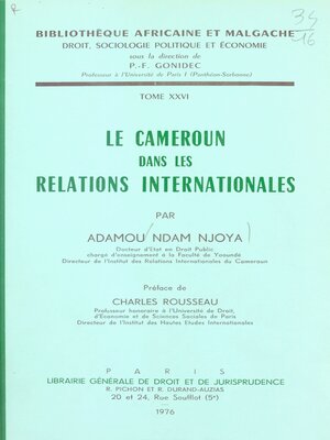 cover image of Le Cameroun dans les relations internationales